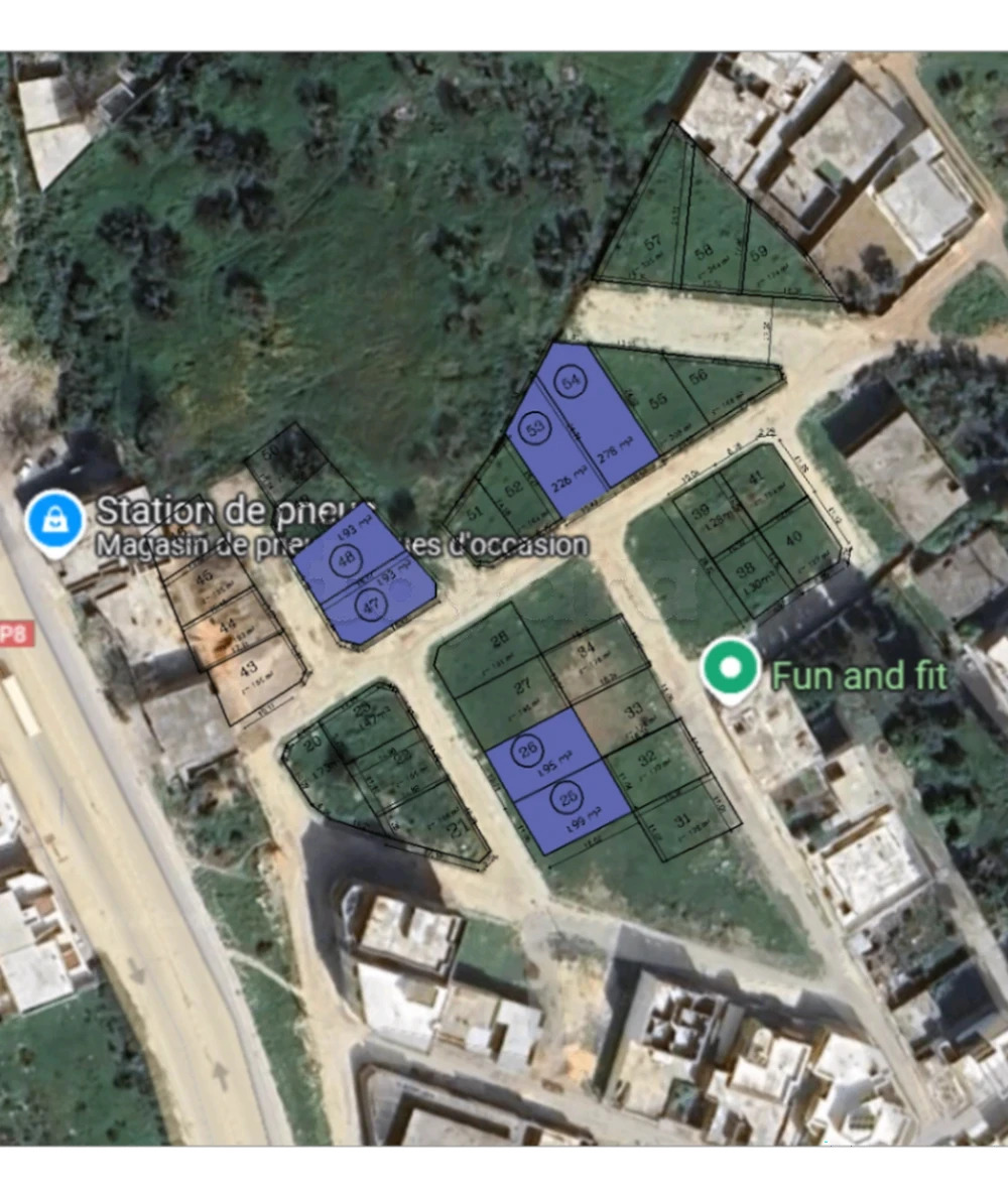 Menzel Jemil Menzel Jemil Terrain Terrain nu Lots de divers surfaces dans un lotissement