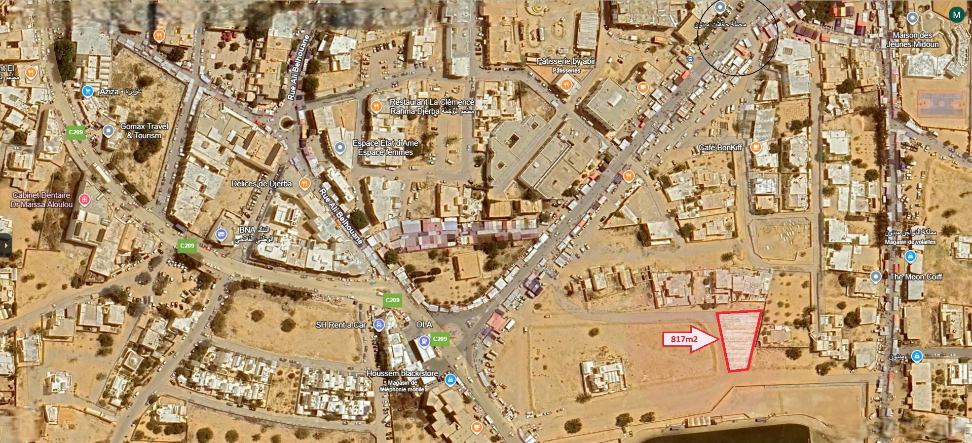 Djerba - Midoun&nbsp;Midoun&nbsp;Terrain&nbsp;Terrain nu&nbsp;Terrain strat�gique midoun centre r2 titre indivi