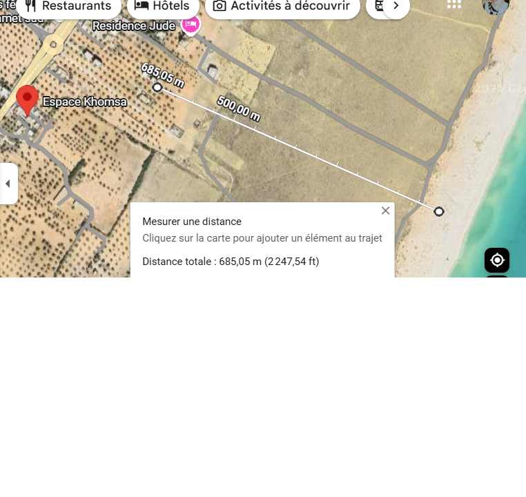 Hammamet&nbsp;Hammamet&nbsp;Terrain&nbsp;Terrain nu&nbsp;Terrain � deux fa�ades � 500m de la plage