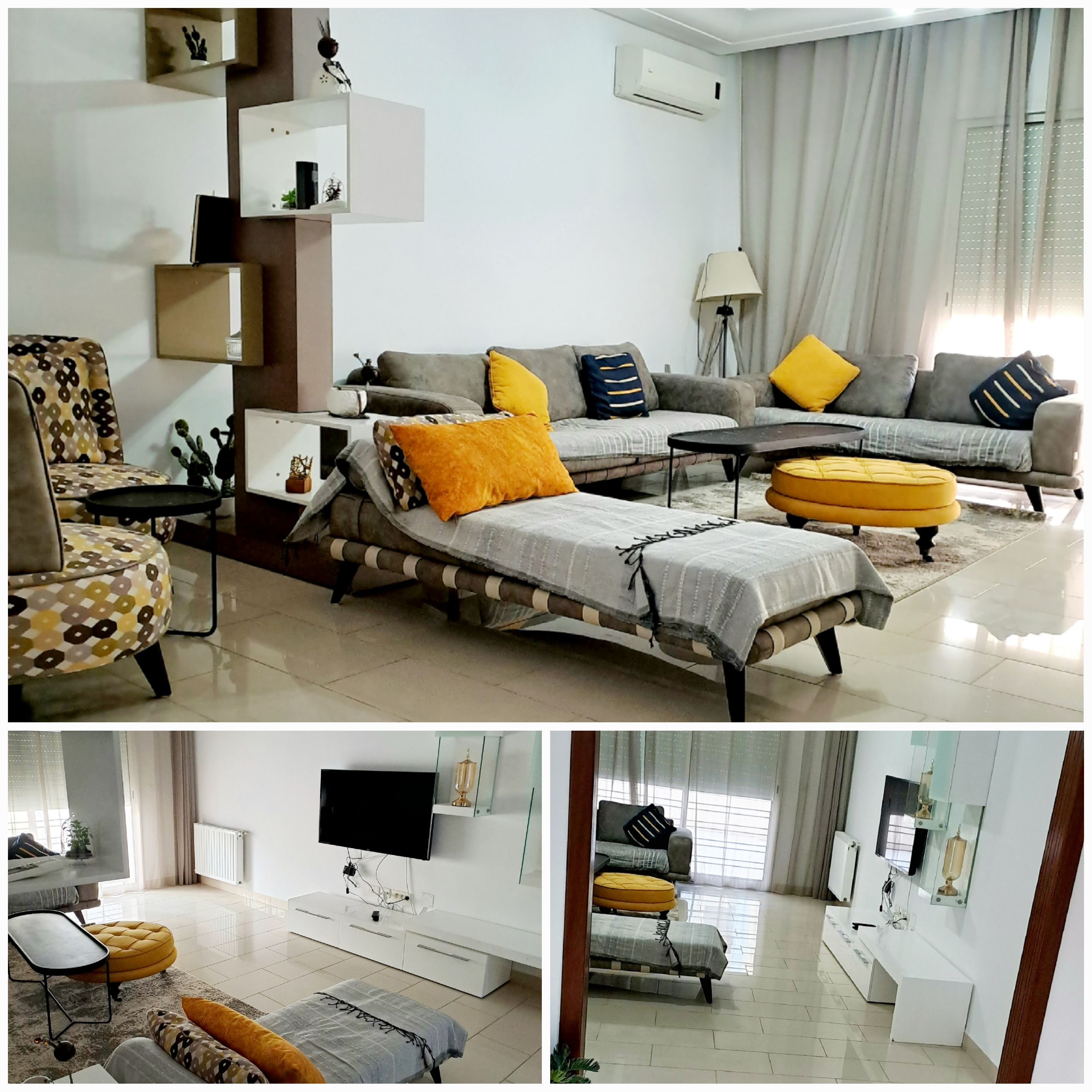 La Marsa&nbsp;El Aouina&nbsp;Location&nbsp;Appart. 5 pi�ces+&nbsp;Cit� palmeraies s4 meubl� neuf pr �tranger � l'an