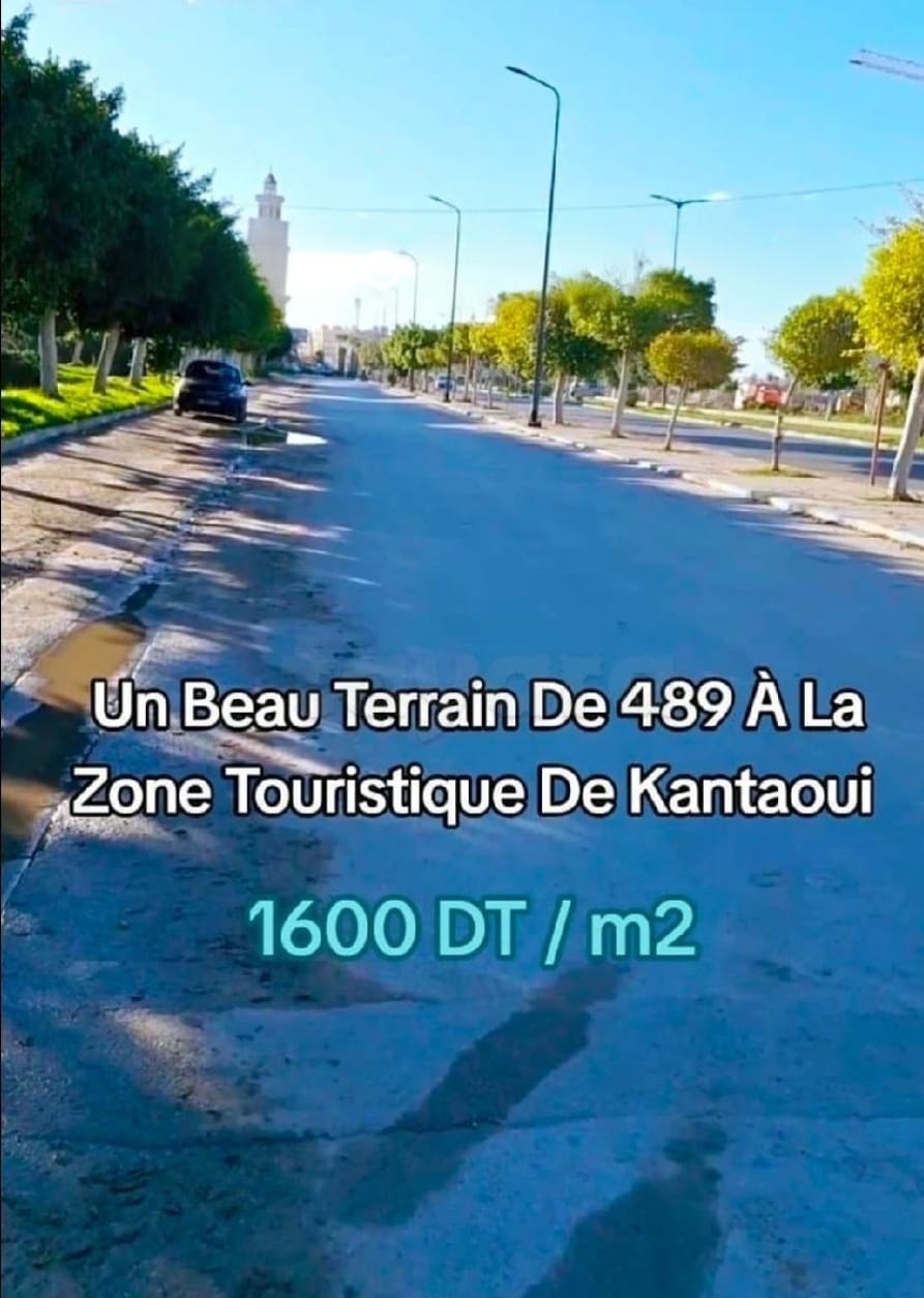Hammam Sousse&nbsp;El Kantaoui&nbsp;Vente&nbsp;Surfaces&nbsp;Un lot de 489 m terrain a kantaoui