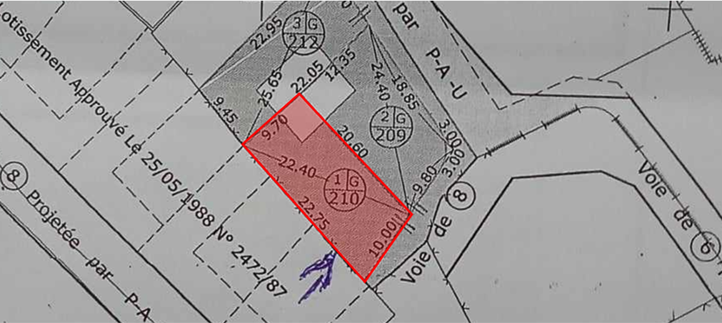 Ksour Essaf&nbsp;Salakta&nbsp;Terrain&nbsp;Terrain nu&nbsp;Terrain 210 m2 au centre de salakta