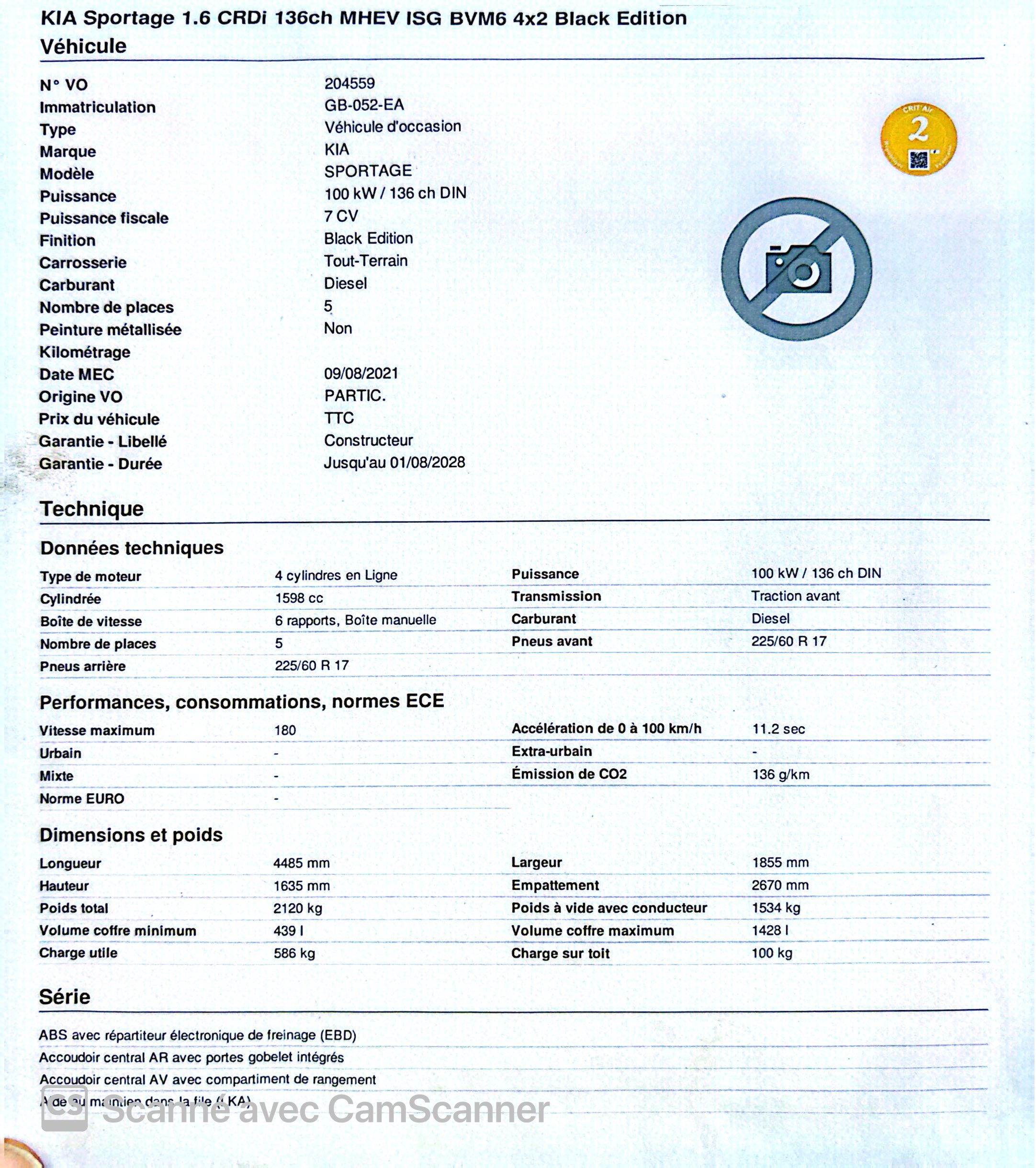 Kia&nbsp;Sportage - Tunisie