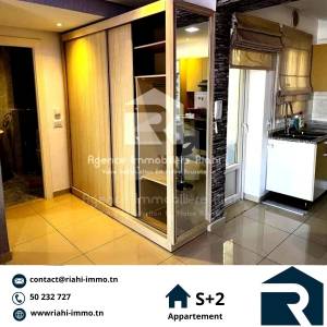 Sousse Jaouhara&nbsp;Sahloul&nbsp;Vente&nbsp;Appart. 1 pi�ce&nbsp;   un appartement s2 meubl ref916a