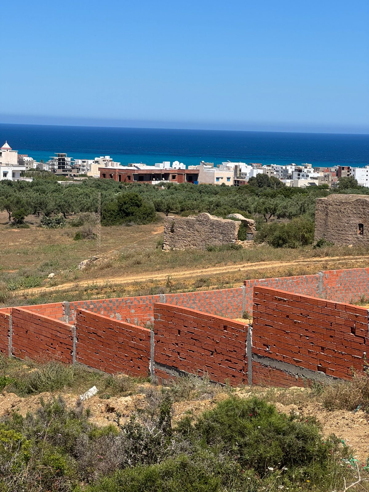 Hammam El Ghezaz&nbsp;Ezzahra&nbsp;Terrain&nbsp;Terrain nu&nbsp;Terrain vue de mer