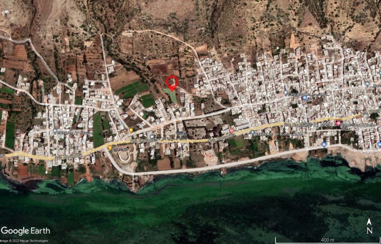 Ghar El Melh&nbsp;Ghar El Melh&nbsp;Terrain&nbsp;Terrain nu&nbsp;Terrain d'exception 1645 m2 ghar el melh