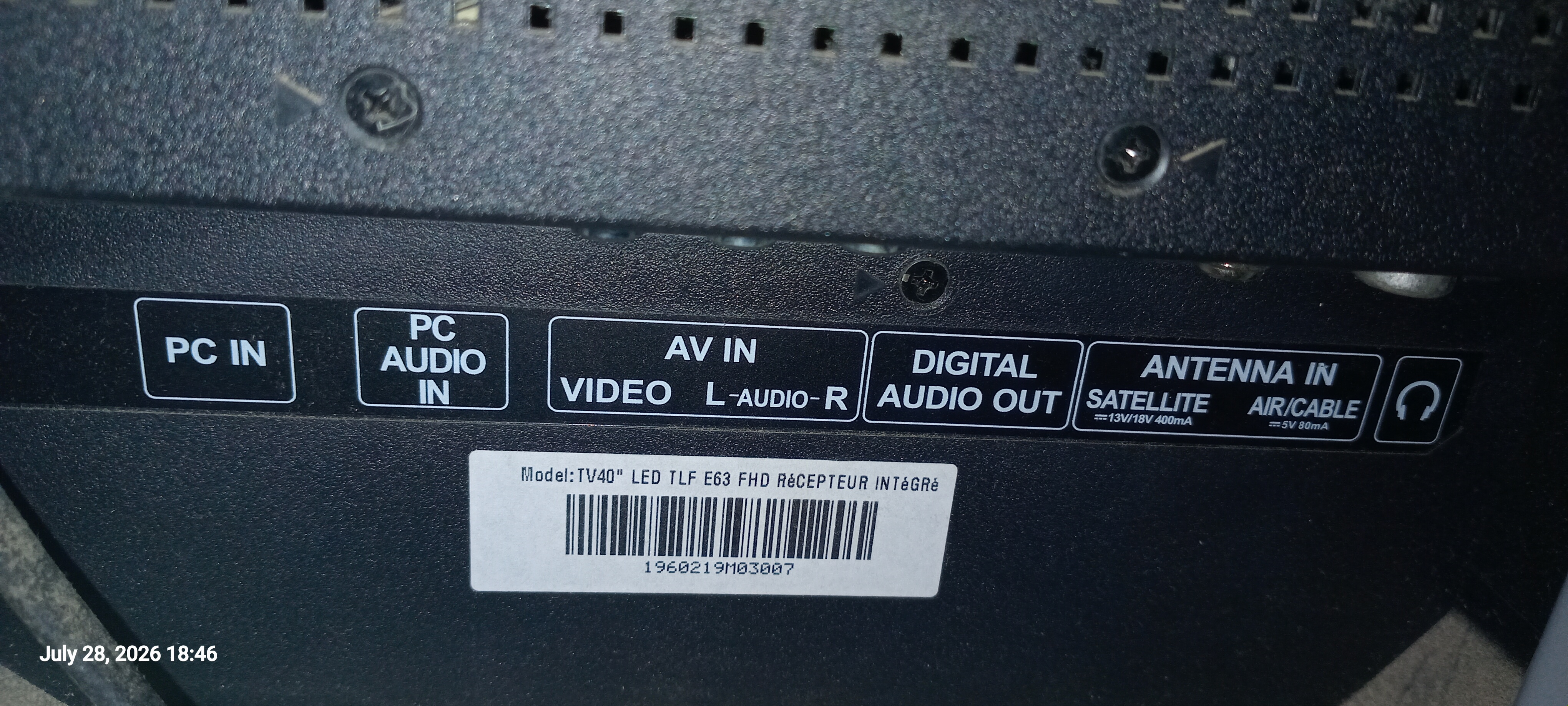 Ariana Ville&nbsp;Ariana&nbsp;T�l�viseur&nbsp;T�l�. LCD&nbsp;Telefunken 40 pouces necessite reparation